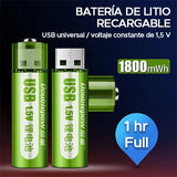 Pilas Recargables Con USB